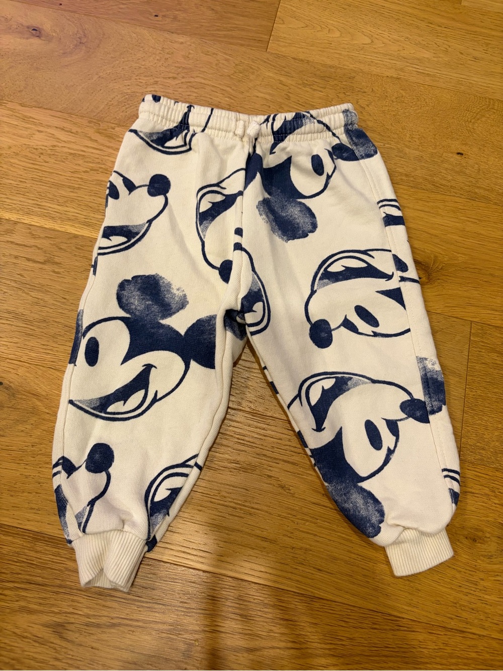 Disney White and Navy Mickey Mouse Jogger Pants